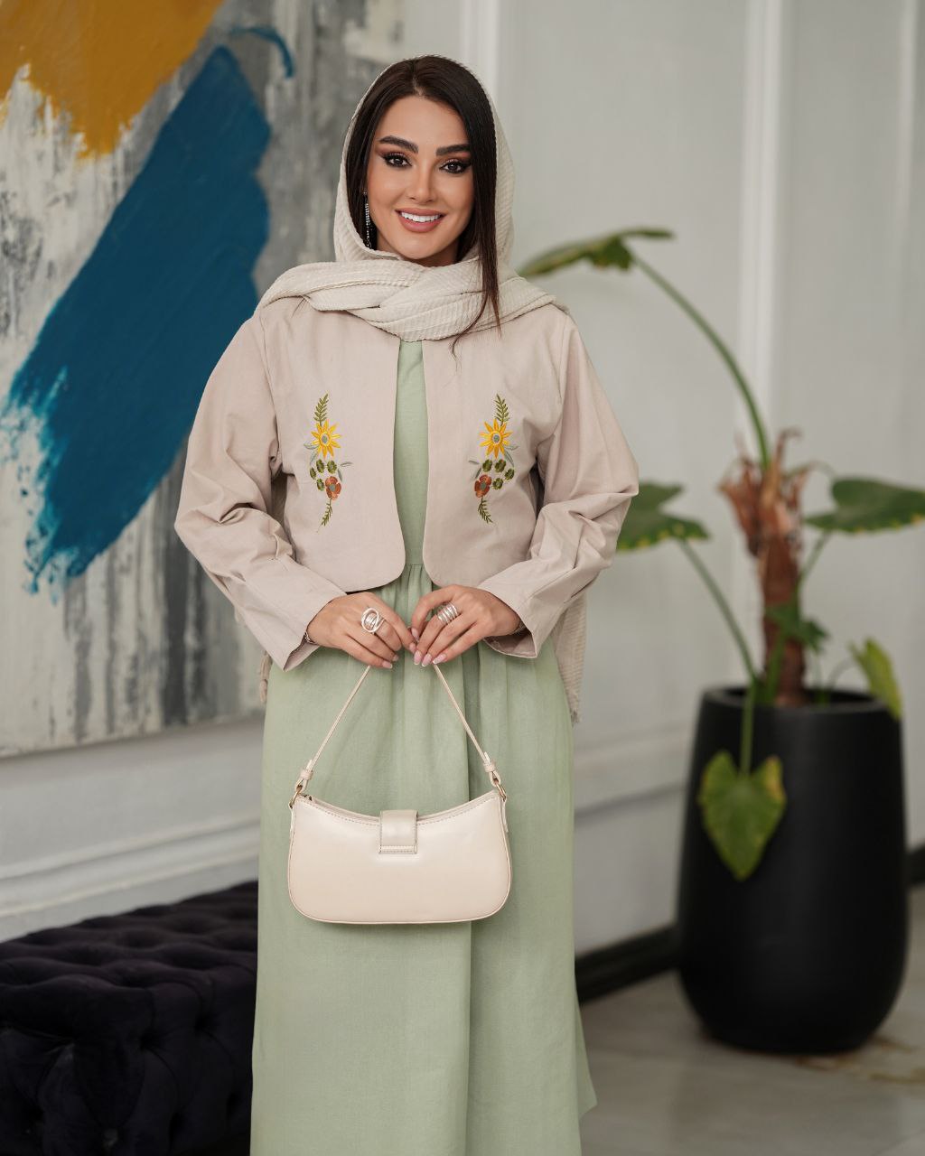 ست کت و سارافون زنانه مدل فرانک